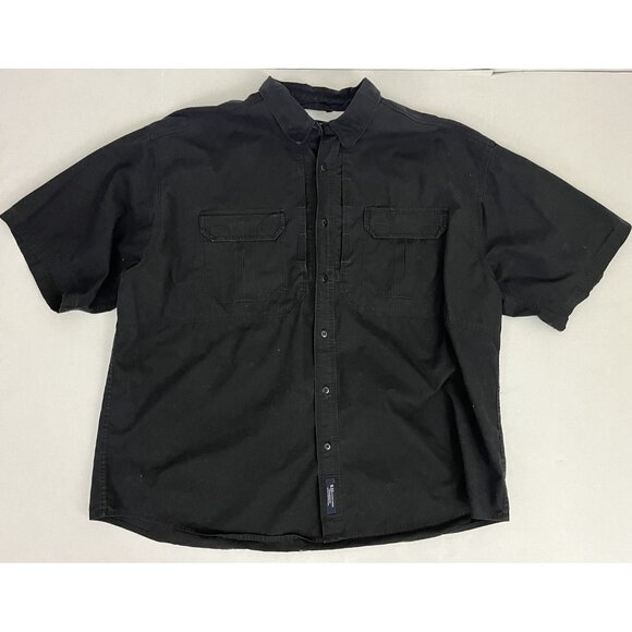 5.11 Tactical Series Men's XXXL Short Sleeve Shirt 100% Cotton Black 71152 - Picture 1 of 3